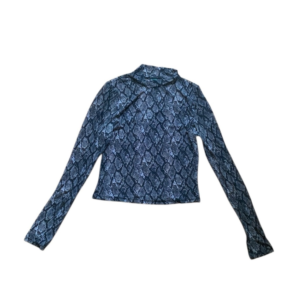 Women's Mesh Snakeskin Patterned Top